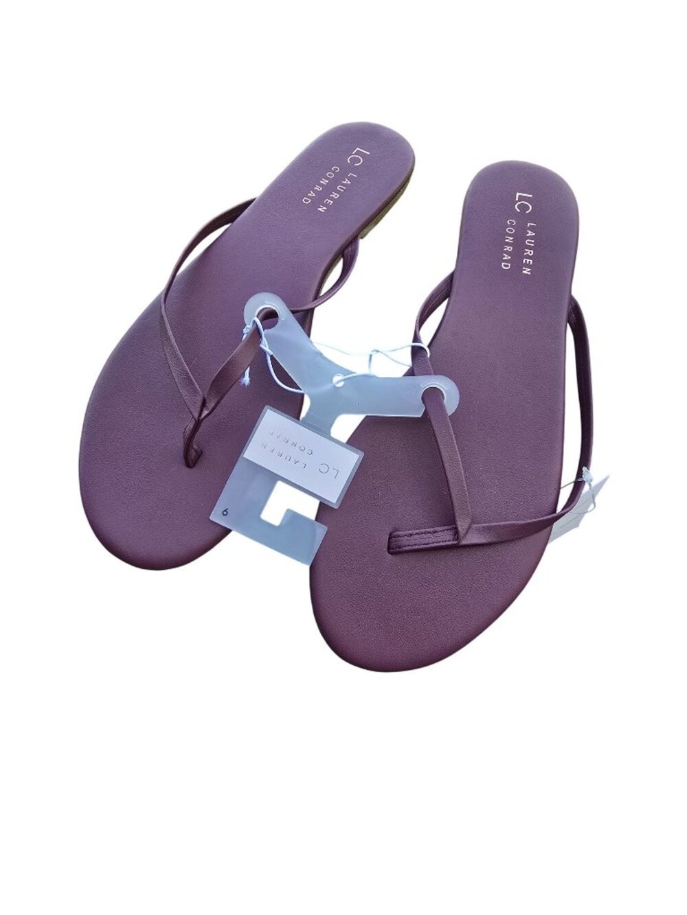 Lauren Conrad Honey Womens Sandals Size 9 Burgundy Vegan Leather New Without Box